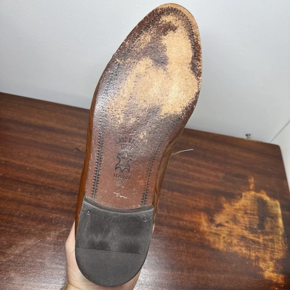 Stanley Blacker Mens Leather Dress Shoes 12W Made in Italy
